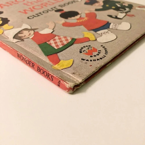 Vintage 1964 Wonder Book Around The  World Cut Out Book - Picture 4 of 16
